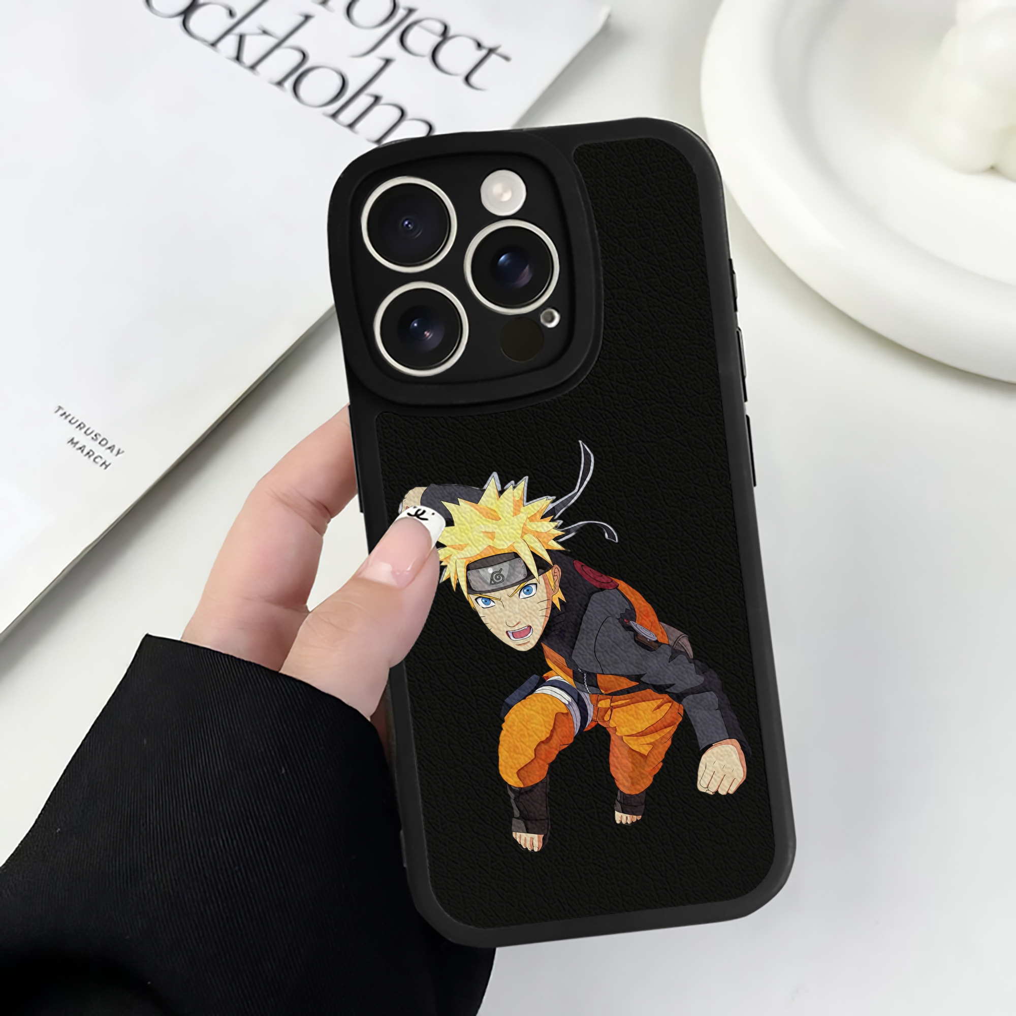 （画像用） NARUTO -ナルト- うずまき ナルト Uzumaki Naruto 【iPhone 16シリーズ対応】シリコンスマホケース（レザー調） 材質：シリコン